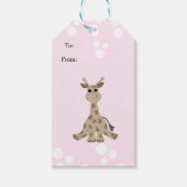 Étiquettes-cadeau Giraffe assise (Devant)