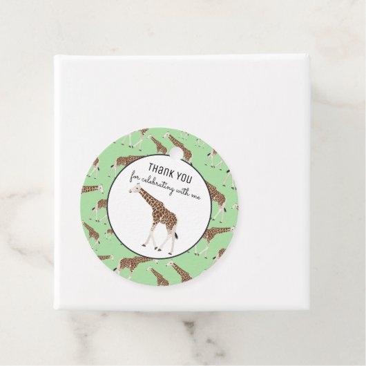 Étiquettes Cadeau Giraffe Jungle Safari animal (En situation)