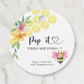 Étiquettes Cadeau Girl Bee Pop it When she pops (Dos)