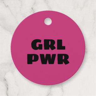 Étiquettes Cadeau Girl Power -