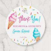 Étiquettes Cadeau Glace genre révéler merci (Devant)