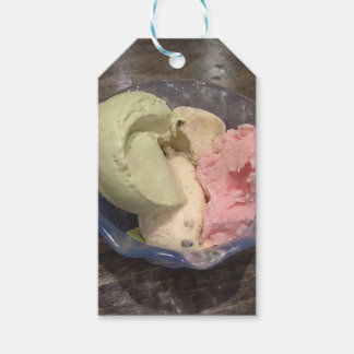Étiquettes-cadeau Glace Matcha Fraise Vanille en Bol de Sundae B