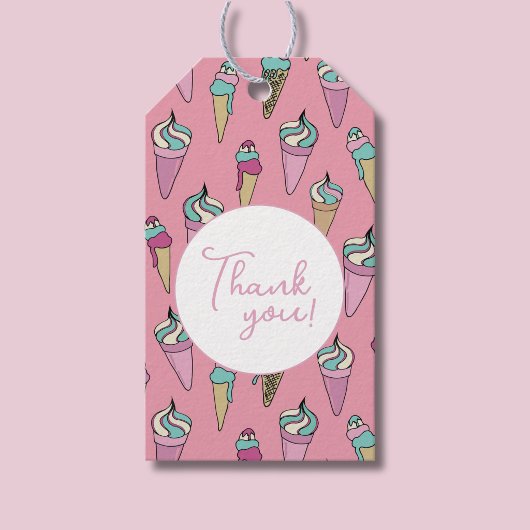 Étiquettes-cadeau Glace Merci