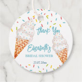 Étiquettes Cadeau Glace ramassée remerciement de mariage (Devant)