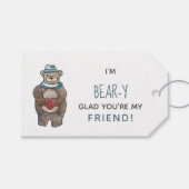 Étiquettes-cadeau Glad We are Friends Teddy Bear Saint Valentin (Devant (Horizontal))