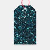 Étiquettes-cadeau Glam Abstrait bleu turquoise (Dos)