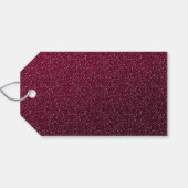 Étiquettes-cadeau Glam burgundy parties scintillant calligraphie mer (Dos (Horizontal))