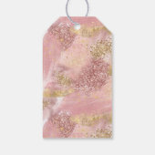 Étiquettes-cadeau Glam Parti Spa Faux Parties scintillant Merci Favo (Dos)