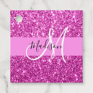 Étiquettes Cadeau Glam Pink & Magenta Parties scintillant Étincelle