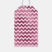 Étiquettes-cadeau Glamme rose blanc Zigzag (Dos)