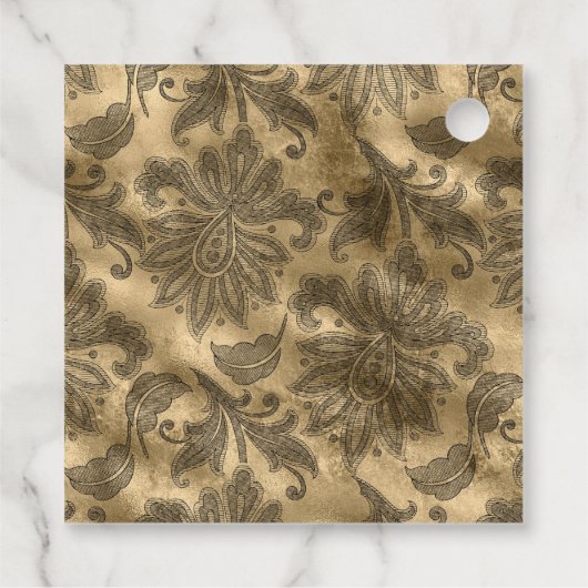 Étiquettes Cadeau Glamour noir et or (Dos)