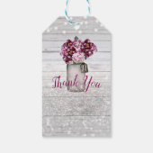 Étiquettes-cadeau Glamour rustique Bois & Fleurs de pot Mason Bourgo (Dos)