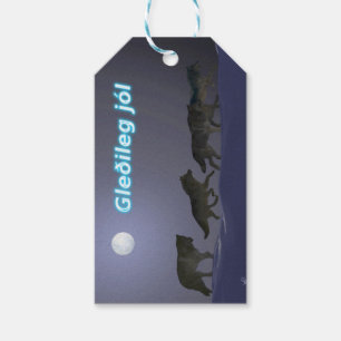 Étiquettes-cadeau Gleðileg jól - Pack Wolf