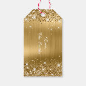Étiquettes-cadeau Glittery Gold Foil Joyeux Noël (Dos)