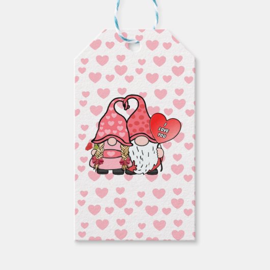 Étiquettes-cadeau Gnome Couple (Devant)