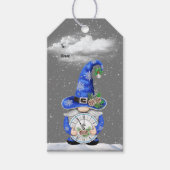 Étiquettes-cadeau Gnome de Noël à l'horloge (Devant)