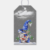 Étiquettes-cadeau Gnome De Noël Dans Les Snowflakes (Devant)
