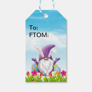 Étiquettes-cadeau Gnome de Pâques