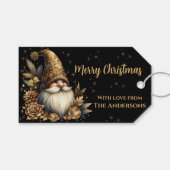 Étiquettes-cadeau Gnome Whimsical Gold (Devant (Horizontal))