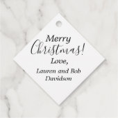 Étiquettes Cadeau Gnome Whimsical Père Noël en Camion Rouge avec cad (Dos)