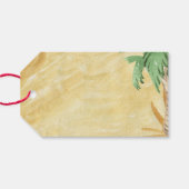 Étiquettes-cadeau Gnomes de Noël avec coudre sur le sable (Dos (Horizontal))