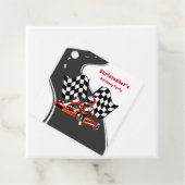 Étiquettes Cadeau Go Kart Racing Garçon fête d'anniversaire (En situation)