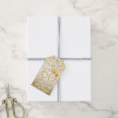 Étiquettes-cadeau Gold 60e anniversaire Merci Lumières (Avec de la ficelle)