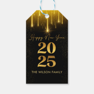 Étiquettes-cadeau Gold Chefs Nouvel An Famille Vacances Tags cadeaux