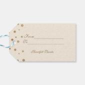 Étiquettes-cadeau Gold Confetti Love Champagne Mariage (Dos Horizontal)