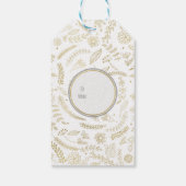 Étiquettes-cadeau Gold Floral Feuille Rustic Wedding Favor (Dos)
