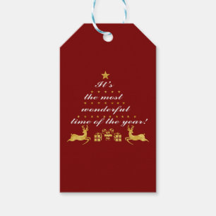 Étiquettes-cadeau Gold Foil le temps le plus merveilleux de l'année