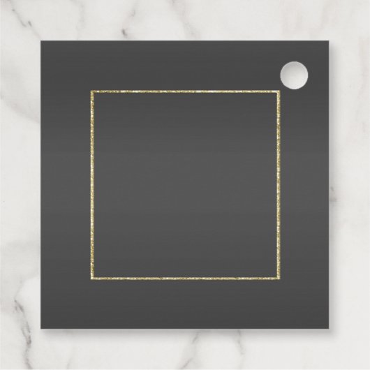 Étiquettes Cadeau Gold Gem & Parties scintillant 50e Mariage d'or (Dos)