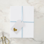 Étiquettes-cadeau Gold Heart (Avec de laficelle)