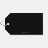 Étiquettes-cadeau Gold JOYFUL pour Noël noir (Dos (Horizontal))