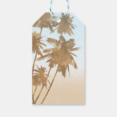 Étiquettes-cadeau Golden Bronze Palms Beach Ombre Palm Trees Party (Dos)