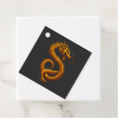 Étiquettes Cadeau Golden Dragon (En situation)