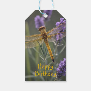 Étiquettes-cadeau Golden Dragonfly