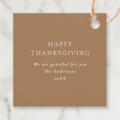 Étiquettes Cadeau Golden Fall Maple Feuilles Botanique sur mesure (Dos)