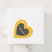 Étiquettes Cadeau Golden Love Heart (En situation)