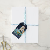 Étiquettes-cadeau Golden Retriever Chien Halloween Camion Effrayant (Avec de laficelle)