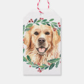 Étiquettes-cadeau Golden Retriever Elegant Chien Joyeux Noël (Dos)