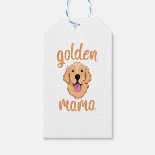 Étiquettes-cadeau Golden Retriever Maman (Devant)