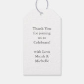 Étiquettes-cadeau Goldendoodle chien Baby shower fille rose (Dos)