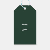 Étiquettes-cadeau Goldie Doodle Vert (Dos)