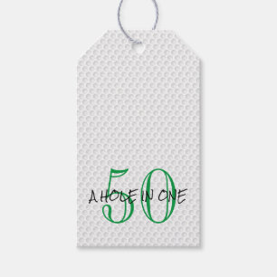 Étiquettes-cadeau Golf 50e anniversaire A TROLE IN ONE Golf Ball Fun