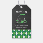 Étiquettes-cadeau Golf Anniversaire Fête Favoriser (Dos)
