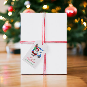 Étiquettes-cadeau Golf Christmas Père Noël Custom