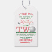 Étiquettes-cadeau Golf PAR-TEE 2e anniversaire (Devant)