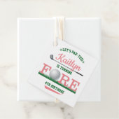 Étiquettes Cadeau Golf PAR-TEE 4e anniversaire (En situation)