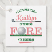 Étiquettes Cadeau Golf PAR-TEE 4e anniversaire (Devant)